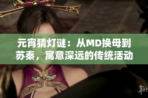 元宵猜燈謎：從MD換母到蘇秦，寓意深遠的傳統(tǒng)活動