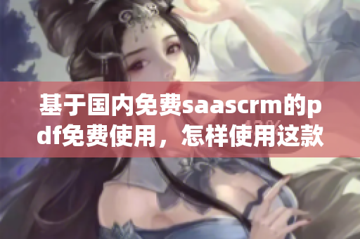基于國內免費saascrm的pdf免費使用，怎樣使用這款工具？