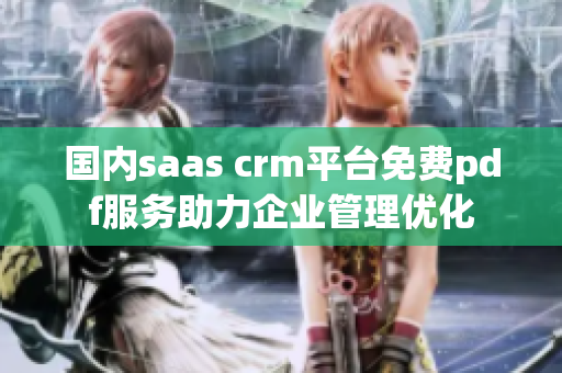 國(guó)內(nèi)saas crm平臺(tái)免費(fèi)pdf服務(wù)助力企業(yè)管理優(yōu)化