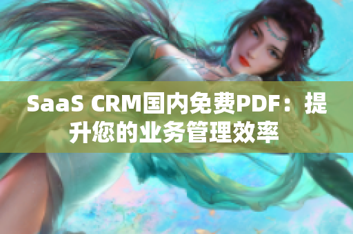 SaaS CRM國內(nèi)免費PDF：提升您的業(yè)務管理效率 