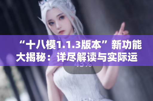 “十八模1.1.3版本”新功能大揭秘：詳盡解讀與實際運用指南
