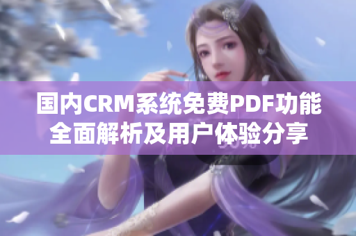 國(guó)內(nèi)CRM系統(tǒng)免費(fèi)PDF功能全面解析及用戶(hù)體驗(yàn)分享