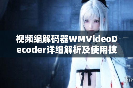 視頻編解碼器WMVideoDecoder詳細(xì)解析及使用技巧。
